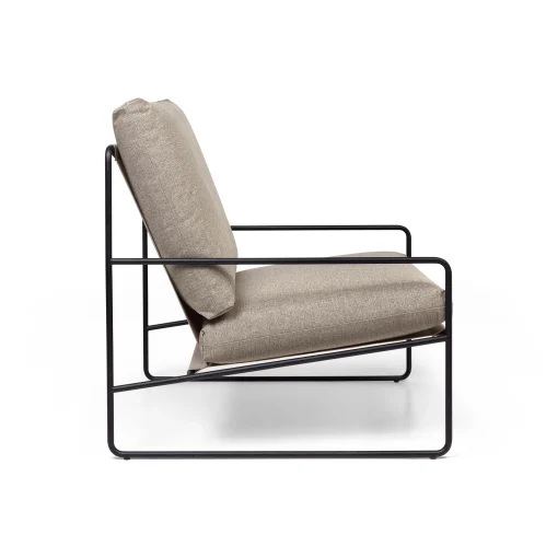 Ferm Living Gepolsterter Sessel Desert Dolce Textil Beige / Innenbereich-Außenbereich - Dunkler Sand - Schwarz Best