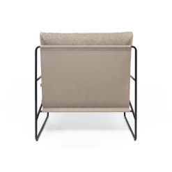 Ferm Living Gepolsterter Sessel Desert Dolce Textil Beige / Innenbereich-Außenbereich - Dunkler Sand - Schwarz Best