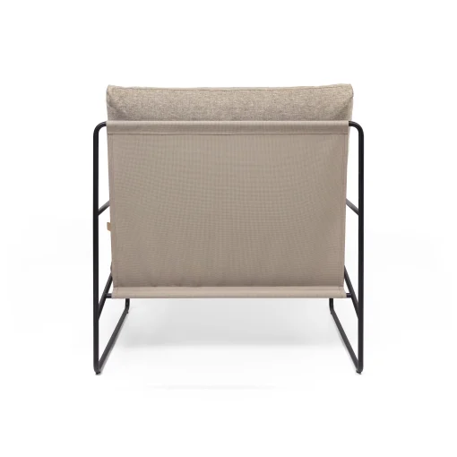 Ferm Living Gepolsterter Sessel Desert Dolce Textil Beige / Innenbereich-Außenbereich - Dunkler Sand - Schwarz Best