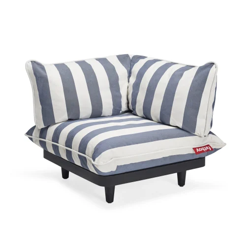 Fatboy Gepolsterter Sessel Paletti Corner Textil Blau - Blau Gestreift Cheap