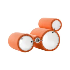 Cappellini Gepolsterter Sessel Tube Textil/ Joe Colombo, 1969 - Veranderbar - Orange - Weis Best