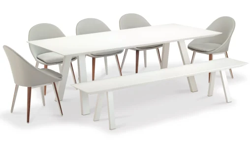 Vlaemynck Gepolsterter Sessel Vanity Textil Grau / Textil & Teakholz - Hellgrau - Teak - Weis Discount