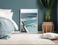 PODEVACHE Gerahmte Leinwand Bondi Beach Textil / 80 X 120 Cm - Blau Cheap