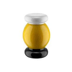 Alessi Gewurzmuhle / By Ettore Sottsass - H 11 Cm Holz/ 100 Values Collection - Gelb - Schwarz - Weis Best Sale
