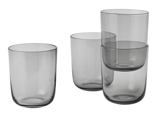 Muuto Glas Corky Glas Grau / H 10 Cm - 4Er Set - Rauchgrau Outlet