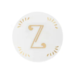 Bitossi Home Glasteller Lettering Keramik Weis Gold O 12 Cm / Buchstabe Z - Gold - Weis Store