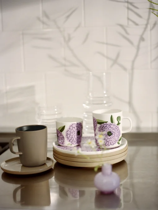 Marimekko Glasteller Oiva Keramik Beige / O 13,5 Cm - Beige Erde Discount