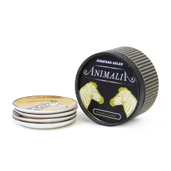 Jonathan Adler Glasuntersetzer Animalia Keramik / 4Er Set - Porzellan - Gold Outlet