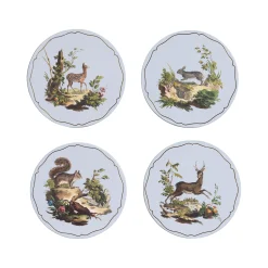 & klevering Glasuntersetzer Fauna Kork Weis / 4Er-Set - Kork - Bunt - Weis Flash Sale