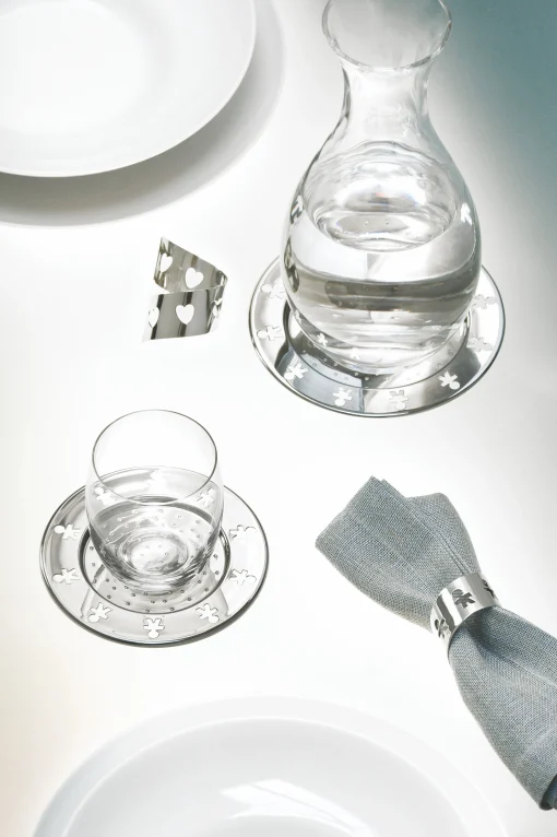 Alessi Glasuntersetzer Mini Girotondo Metall Einzelstuck - Stahl Glanzend Online