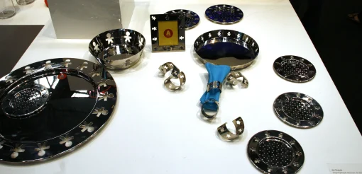 Alessi Glasuntersetzer Mini Girotondo Metall Einzelstuck - Stahl Glanzend Online