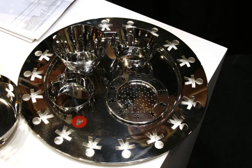 Alessi Glasuntersetzer Mini Girotondo Metall Einzelstuck - Stahl Glanzend Online