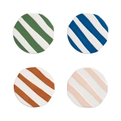 & klevering Glasuntersetzer Oblique Keramik / 4Er-Set - Keramik - Bunt Discount