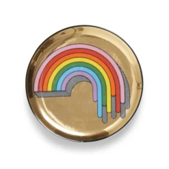 Jonathan Adler Glasuntersetzer Pop! Keramik Bunt / 4 - Er-Set Porzellan - Bunt - Gold Cheap