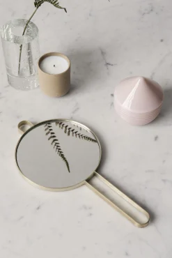 Ferm Living Hand-Spiegel Poise Gold Metall / - Messing New