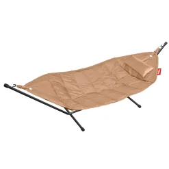 Fatboy Hangematte Mit Gestell Headdemock Deluxe Textil Beige / Polyesterstoff - Mit Kissen & Hulle - Beige Sesame Online