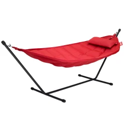 Fatboy Hangematte Mit Gestell Headdemock Superbe Textil Rot / Olefine-Stoff Rot & Gestell Schwarz - Mit Kissen - Rot - Schwarz Sale