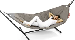 Fatboy Hangematte Mit Gestell Headdemock Metall Textil Braun Grau - Taupe Flash Sale