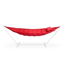 Fatboy Hangematte Mit Gestell Headdemock Superbe Textil Rot / Olefine-Stoff Rot & Gestell Grau - Mit Kissen - Hellgrau - Rot Best Sale