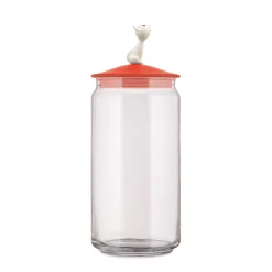 Alessi Hermetisch Verschliesbares Glas Miojar Glas/ H 27 Cm - 150 Cl - Orange - Transparent Discount
