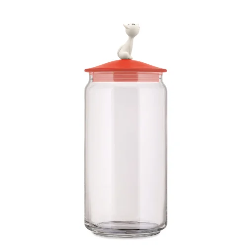 Alessi Hermetisch Verschliesbares Glas Miojar Glas/ H 27 Cm - 150 Cl - Orange - Transparent Discount