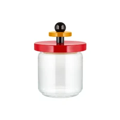 Alessi Hermetisch Verschliesbares Glas / By Ettore Sottsass - 75 Cl Glas Holz/ 100 Values Collection - Rot - Transparent Shop