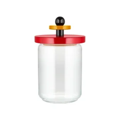 Alessi Hermetisch Verschliesbares Glas / By Ettore Sottsass - 100 Cl Glas Holz/ 100 Values Collection - Rot - Transparent Online