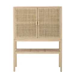 Bloomingville Highboard Sanna Faser Holz/ L 90 X H 120 Cm - Rattan-Rohrgeflecht - Natur Flash Sale
