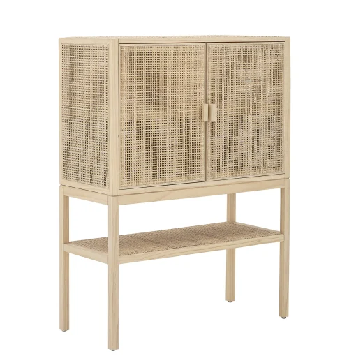 Bloomingville Highboard Sanna Faser Holz/ L 90 X H 120 Cm - Rattan-Rohrgeflecht - Natur Flash Sale