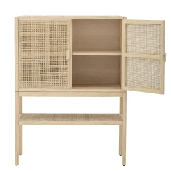 Bloomingville Highboard Sanna Faser Holz/ L 90 X H 120 Cm - Rattan-Rohrgeflecht - Natur Flash Sale