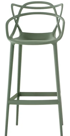 Kartell Hochstuhl Masters Plastikmaterial Grun / H 75 Cm - Salbeigrun Flash Sale