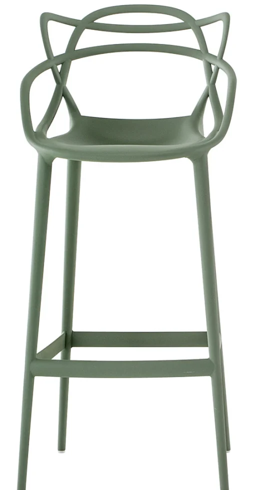 Kartell Hochstuhl Masters Plastikmaterial Grun / H 75 Cm - Salbeigrun Flash Sale