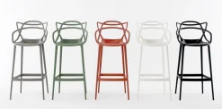 Kartell Hochstuhl Masters Plastikmaterial Grun / H 75 Cm - Salbeigrun Flash Sale