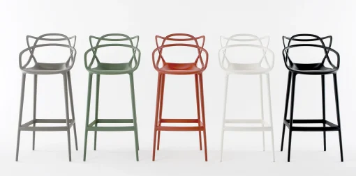 Kartell Hochstuhl Masters Plastikmaterial Grun / H 75 Cm - Salbeigrun Flash Sale