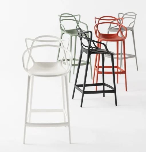 Kartell Hochstuhl Masters Plastikmaterial Grun / H 75 Cm - Salbeigrun Flash Sale
