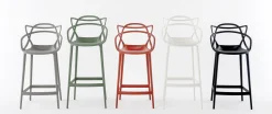 Kartell Hochstuhl Masters Plastikmaterial Grun / H 75 Cm - Salbeigrun Flash Sale