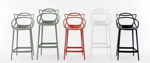 Kartell Hochstuhl Masters Plastikmaterial Grun / H 75 Cm - Salbeigrun Flash Sale