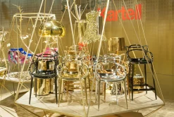 Kartell Hochstuhl Masters Plastikmaterial Grau Silber Metall / H 65 Cm - Metallic - Titan Clearance