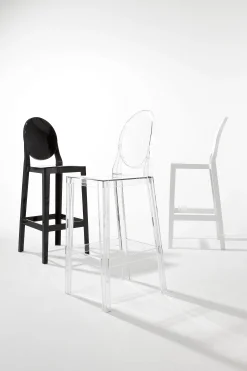 Kartell Hochstuhl One More Plastikmaterial Transparent H 75 Cm - Kristall Sale