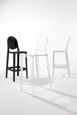 Kartell Hochstuhl One More Please Plastikmaterial Transparent Barhocker H 75 Cm - Kristall Sale