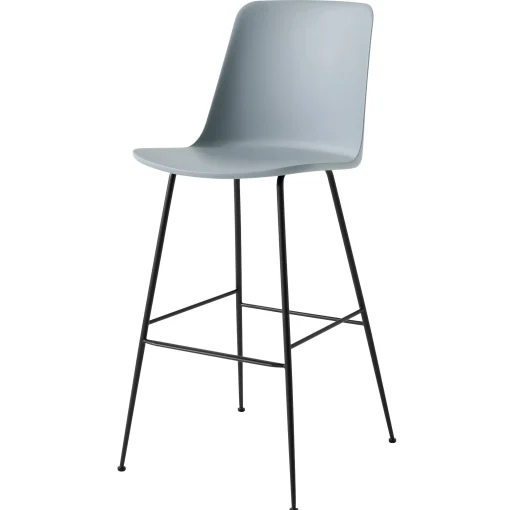 &tradition Hochstuhl Rely Hw96 Plastikmaterial Blau / H 75 Cm - Recycling-Kunststoff & Stahlbeine - Hellblau - Schwarz Best