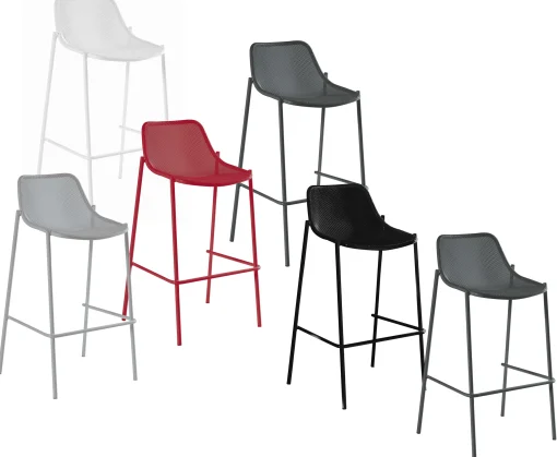 Emu Hochstuhl Round Metall- Weis Hot