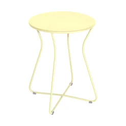 Fermob Hocker Cocotte Metall Gelb / Beistelltisch - H 45 Cm / Metall - Mattierte Zitrone Store
