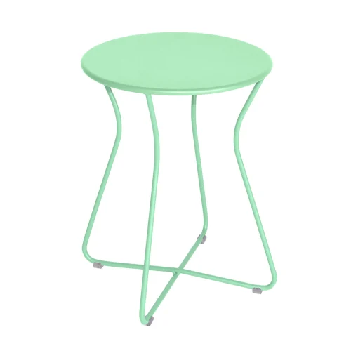 Fermob Hocker Cocotte Metall Grun / Beistelltisch - H 45 Cm / Metall - Opalgrun Outlet