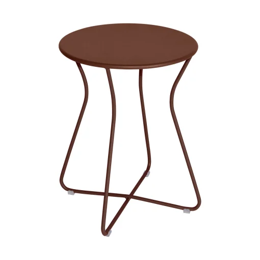 Fermob Hocker Cocotte Metall Rot / Beistelltisch - H 45 Cm / Metall - Okkerrot Discount