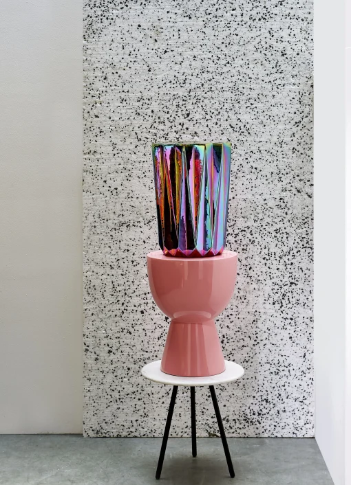 Pols Potten Hocker Oily Folds Keramik Bunt /E Keramik O32 X H45 Cm - Irisierend Outlet