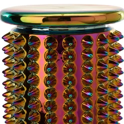 Pols Potten Hocker Oily Spikes Keramik Bunt /E Keramik O32 X H45 Cm - Irisierend Best