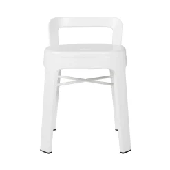 RS BARCELONA Hocker Ombra Low Metall/ Mit Ruckenlehne - H 45 Cm - Weis Cheap