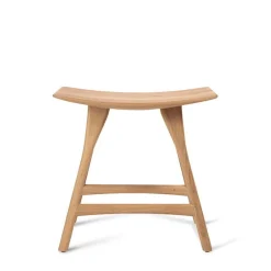 Ethnicraft Hocker Osso Holz Natur / Massiv - H 48 X L 50 Cm - Eiche Natur Sale