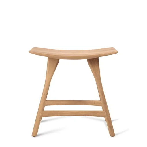 Ethnicraft Hocker Osso Holz Natur / Massiv - H 48 X L 50 Cm - Eiche Natur Sale